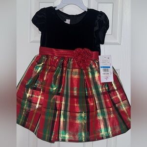 Bonnie Baby Festive Plaid Dress